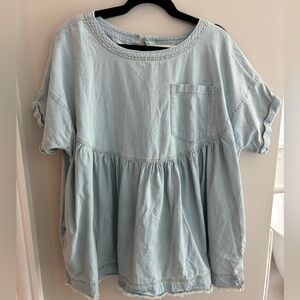 Free People We The Free denim Moon city top small